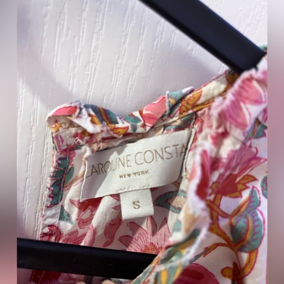 Caroline Constas bohemian dress in pink and green floral size small - Picture 4 of 4